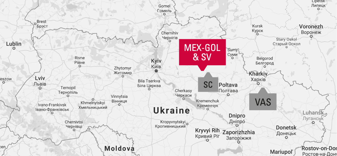 MEX-GOL & SV Field Location Map